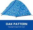 Camping Tent Waterproof Backpacking Instant Double Layer Travel with Oak Pattern