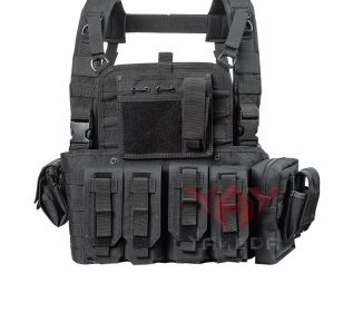 Field Outdoor Sports Camouflage Is Used As Military Fans' Tactical Vest (Color: black)