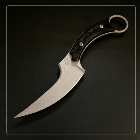 Outdoor Survival Camping Mako Shark Claw Knife (Color: black)