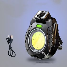Cap Clip Lamp Outdoor Multi-function Clip Cap Working LED Light Keychain (Color: black)