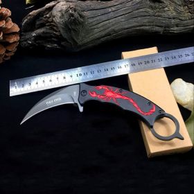 Outdoor Multifunctional Survival Claw Knife (Color: black)