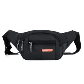 Casual Multifunctional Waist Bag; Adjustable Durable Large Capacity Messenger Bag For Outdoor Sports Running Walking (Color: black)