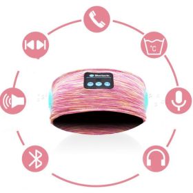 Wireless Eye Mask, Bluetooth Headset, Hands-free Call Running Headscarf (Color: pink)