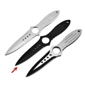Outdoor Self-defense Gaiter Saber Camping Open Blade Straight Knife (Color: black)
