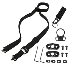 Outdoor Camping Tactical Harness QD Button Nylon Double Point (Color: black)